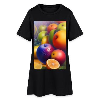Fruit - Robe T-shirt Femme - noir - Devant