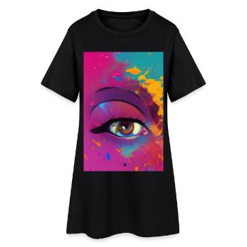 Art abstrait - Robe T-shirt Femme - noir - Devant