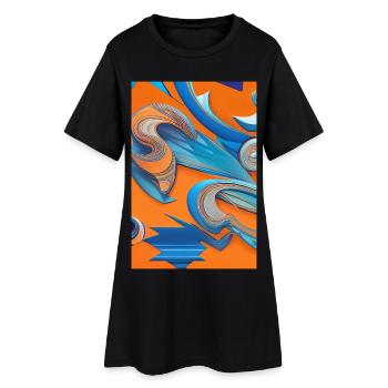 Art abstrait - Robe T-shirt Femme - noir - Devant