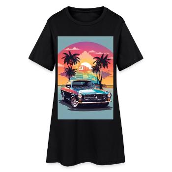 Muscle car - Robe T-shirt Femme - noir - Devant