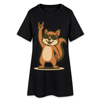 Rock’n’Roll Nussknacker - Frauen T-Shirt-Kleid - Schwarz - Vorne
