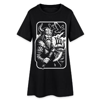 Guerriers runiques du Nord - Robe T-shirt Femme - noir - Devant