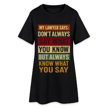 T-shirt de citation de motivation de conseils juridiques - Robe T-shirt Femme - noir - Devant