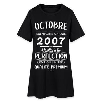 18th Birthday - October 2007 Perfection - Women’s T-Shirt Dress - black - Front