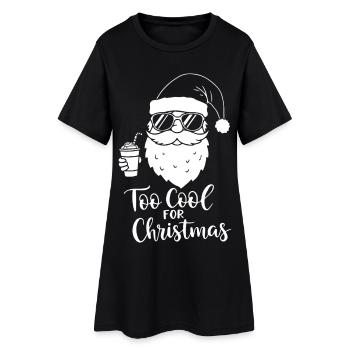 Trop cool pour Noël Style Père Noël - Robe T-shirt Femme - noir - Devant