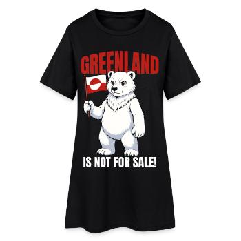 Chemise Greenland Is Not For Sale - Robe T-shirt Femme - noir - Devant