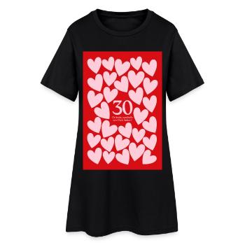 30 Gründe Wir Lieben Dich zum 30. Geburtstag - Frauen T-Shirt-Kleid - Schwarz - Vorne