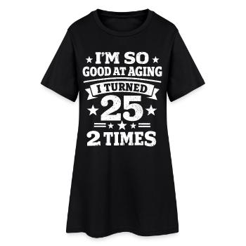 50 years Humor 25 years 2 times Anniversary - Women’s T-Shirt Dress - black - Front