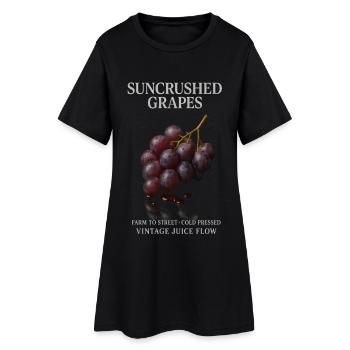 Raisins Fruits Raisins Été - Robe T-shirt Femme - noir - Devant