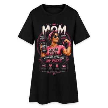Mom Fuel: Meine Leidenschaft, mein Sport, meine Regeln - Frauen T-Shirt-Kleid - Schwarz - Vorne