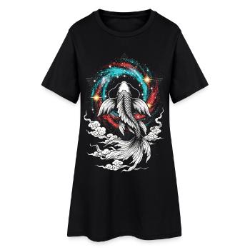 Koi ⭐ céleste - Robe T-shirt Femme - noir - Devant