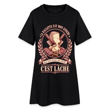 La raclette est mon ennemi - Robe T-shirt Femme - noir - Devant