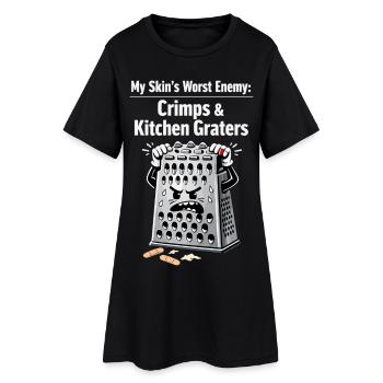 Le pire ennemi de ma peau : les sertissages et les râpes de cuisine - Robe T-shirt Femme - noir - Devant