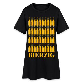 Bierzig Bier Bierflaschen Vierzig 40. Geburtstag - Frauen T-Shirt-Kleid - Schwarz - Vorne
