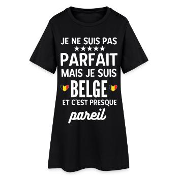 Pas parfait mais je suis belge - Robe T-shirt Femme - noir - Devant