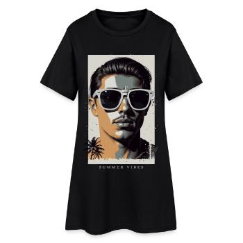 Cool hipsters - Women’s T-Shirt Dress - black - Front