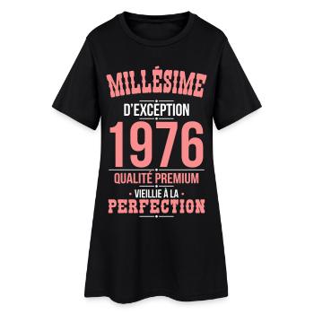 1976 – Millésime d’exception – Qualité premium - Robe T-shirt Femme - noir - Devant