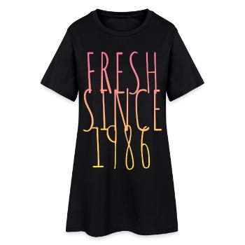 Fresh since 1986 - Frauen T-Shirt-Kleid - Schwarz - Vorne