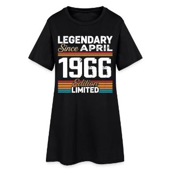 Légendaire depuis 1966, Édition Avril 1966 Retro - Robe T-shirt Femme - noir - Devant