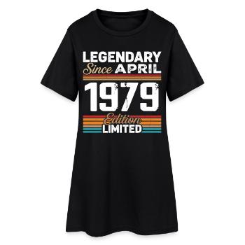 Cadeau Anniversaire Avril 1979 Rétro Avril 1979 - Robe T-shirt Femme - noir - Devant