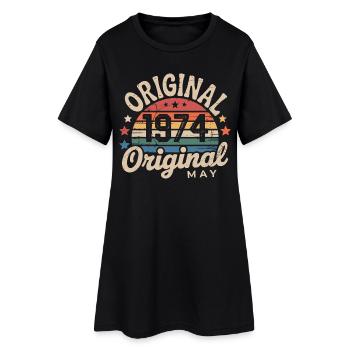Mai 1974 : L'Original Mai 1974 - Édition Classique - Robe T-shirt Femme - noir - Devant