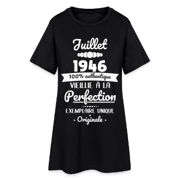 Anniversaire 80 ans - Juillet 1946 Originale - Robe T-shirt Femme - noir - Devant