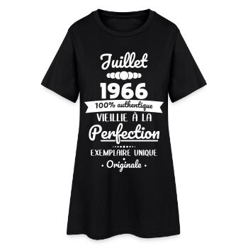 Anniversaire 60 ans - Juillet 1966 Originale - Robe T-shirt Femme - noir - Devant