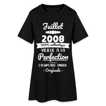 Anniversaire 18 ans - Juillet 2008 Originale - Robe T-shirt Femme - noir - Devant