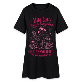 Malle 2026 Bin Da Kann Losgehen Es Eskaliert eh - Frauen T-Shirt-Kleid - Schwarz - Vorne