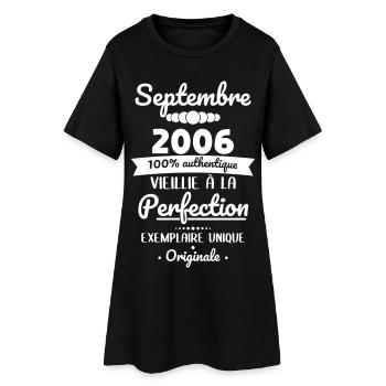Anniversaire 20 ans - Septembre 2006 Originale - Robe T-shirt Femme - noir - Devant