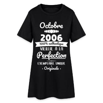 Anniversaire 20 ans - Octobre 2006 Originale - Robe T-shirt Femme - noir - Devant