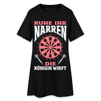 Lustige Darts Sprüche Darts Geschenke - Frauen T-Shirt-Kleid - Schwarz - Vorne