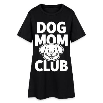 Club de mamans de chiens avec un chien mignon - Robe T-shirt Femme - noir - Devant