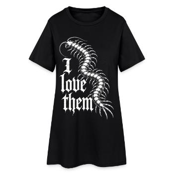 Skolopender Fan - Frauen T-Shirt-Kleid - Schwarz - Vorne