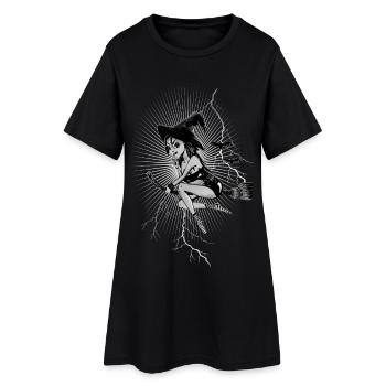 sorcière lightnbw - Robe T-shirt Femme - noir - Devant