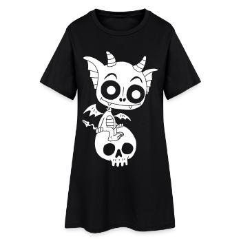 Little White Demon Rests - Women’s T-Shirt Dress - black - Front