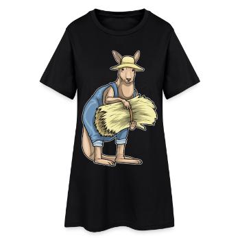 Ferme de pailles des éleveurs de kangourous - Robe T-shirt Femme - noir - Devant