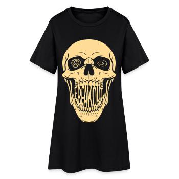 Crâne de panique - Robe T-shirt Femme - noir - Devant