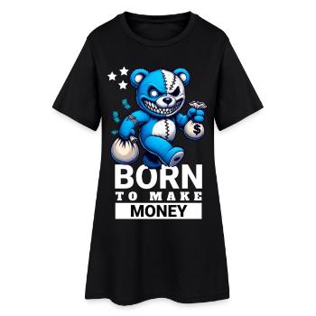 Né pour gagner de l’argent - Robe T-shirt Femme - noir - Devant