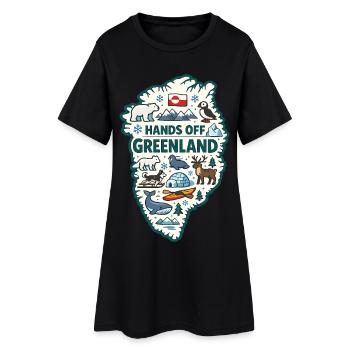 Mains hors Groenland Europe Solidarité - Robe T-shirt Femme - noir - Devant