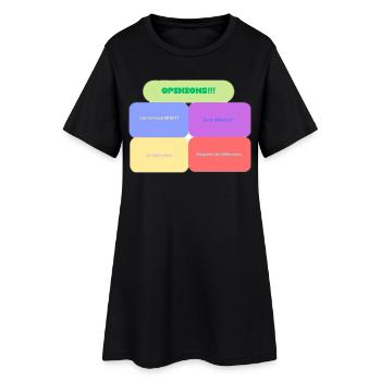 Opinions! Colorful Blocks - Frauen T-Shirt-Kleid - Schwarz - Vorne