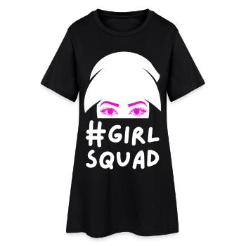 Girl Squad Pink Augen Frauen Party Geschenk - Frauen T-Shirt-Kleid - Schwarz - Vorne