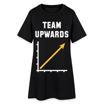 Team Aufwärts (Erfolg / Fortschritt / NEG Gold 2C) - Frauen T-Shirt-Kleid - Schwarz - Vorne