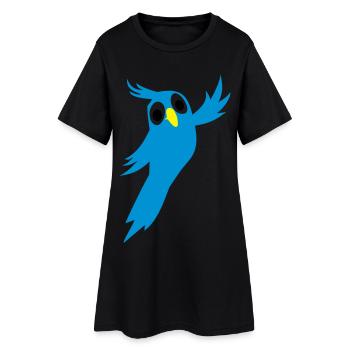 perroquet - Robe T-shirt Femme - noir - Devant