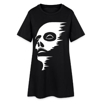 Ghostly face - Women’s T-Shirt Dress - black - Front