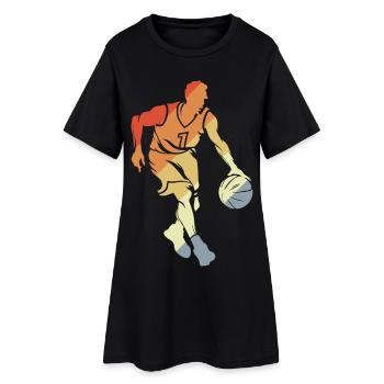 Joueur de basket-ball vintage - Robe T-shirt Femme - noir - Devant