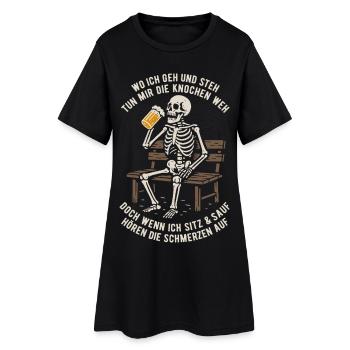Wherever I go and stand my bones hurt saying - Women’s T-Shirt Dress - black - Front