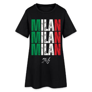 Milan, Italie, souvenir de Milan - Robe T-shirt Femme - noir - Devant