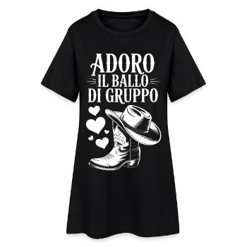 Danse de groupe Western Hearts - Robe T-shirt Femme - noir - Devant