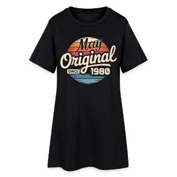 Légendaire depuis mai 1980 – Retro Vintage 1980 - Robe T-shirt Femme - noir - Devant